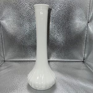 Vintage Hoosier Glass Co. 9"  Milk Glass Bud Vase